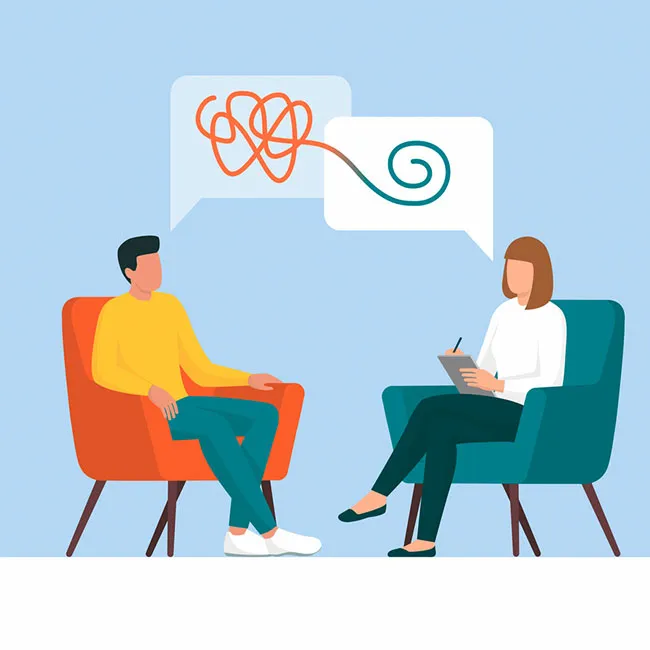 Ilustracja przedstawiająca terapie.